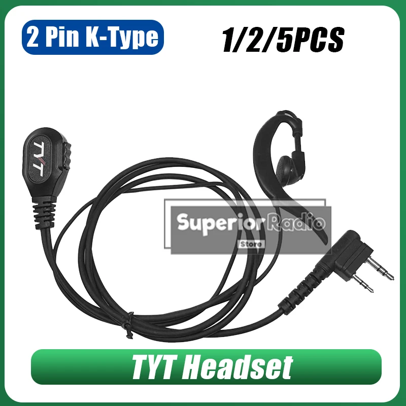 

Аксессуары для гарнитуры TYT Walkie Talkie, оригинальный ушной крючок G-типа, мощный наушник для наушников TH-UV8000D MD-680 MD-UV390 Plus