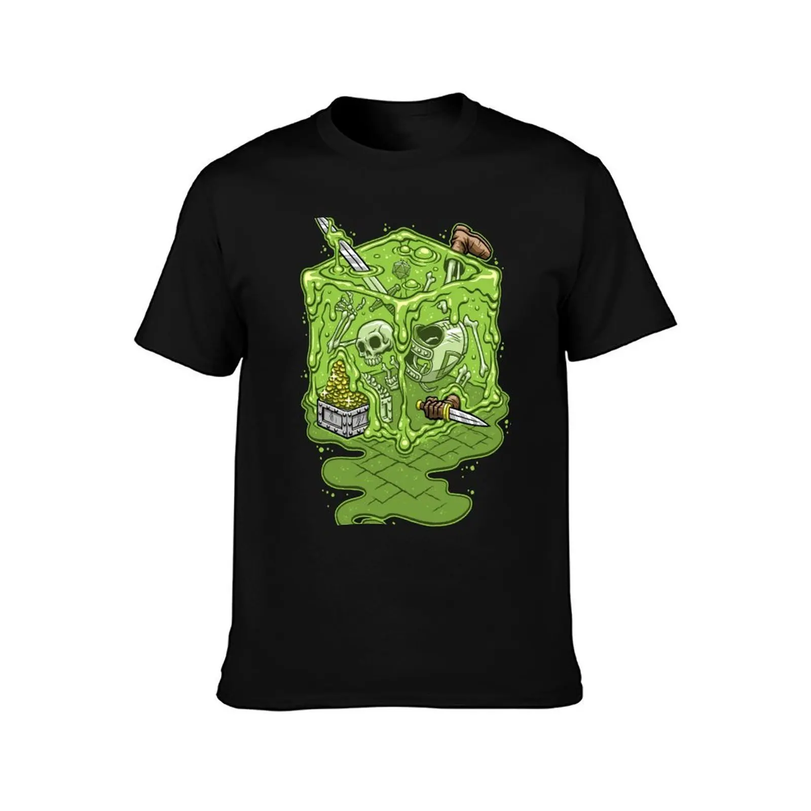 GELATINOUS CUBE! T-Shirt, Summer Casual Cotton Tee, Oversized Streetwear Tops, Vintage Graphic Print, Loose Fit Short Sleeve