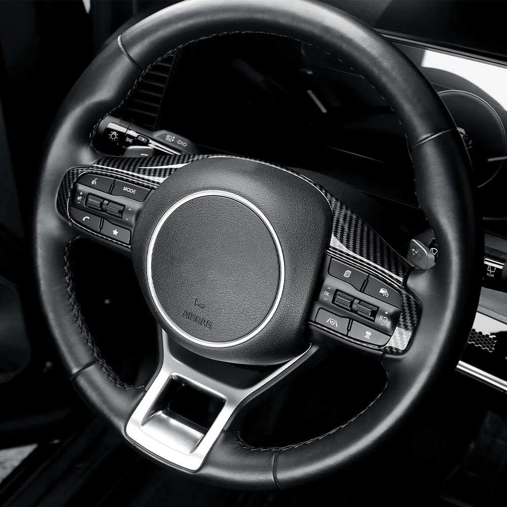 

For Kia K5/K5 PE 2021-2026 LHD/RHD ABS Steering Wheel Switch Button Cover Frame Trim Interior Mouldings Accessories