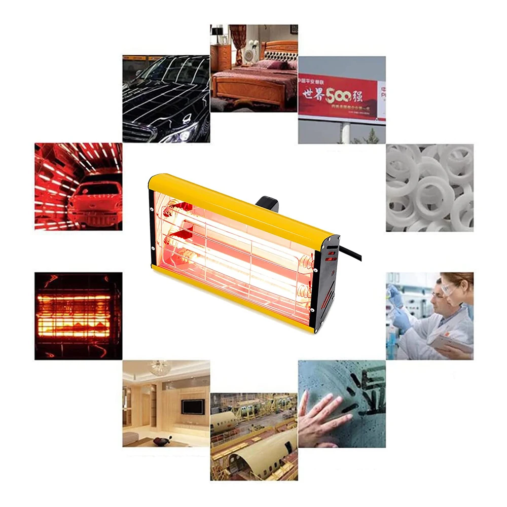 Motorsi 2000 واط جسم السيارة إصلاح مجفف الطلاء سخان الطلاء الأشعة تحت الحمراء الطلاء علاج مصباح يده الأشعة تحت الحمراء الطلاء الخبز علاج مصباح
