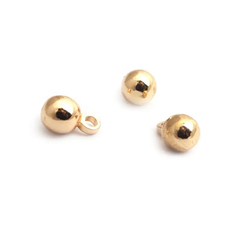 20PCS 18K Gold Color Brass Round Beads Charms End Beads High Quality Diy Jewellery Making Materials Rosediy official-website