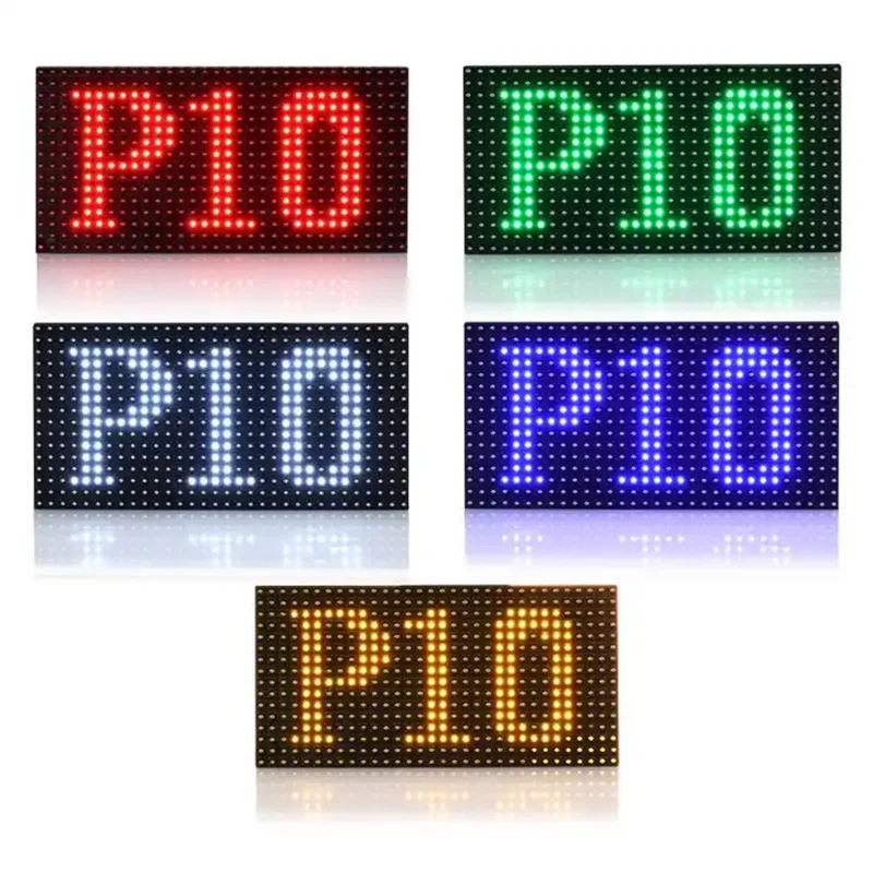 Módulo LED monocromático para exteriores, pantalla de matriz de logotipo publicitario programable, SMD P10, 320x160mm, precio bajo