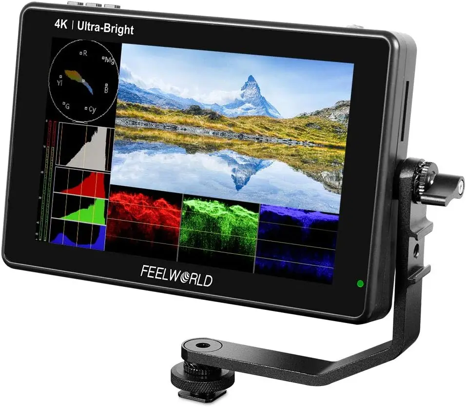 Ultra Bright 2200nit Touchscreen Camera DSLR Field Monitor with 3D Lut Waveform Automatic Light Sensor 1920x1200 4K HDMI Input