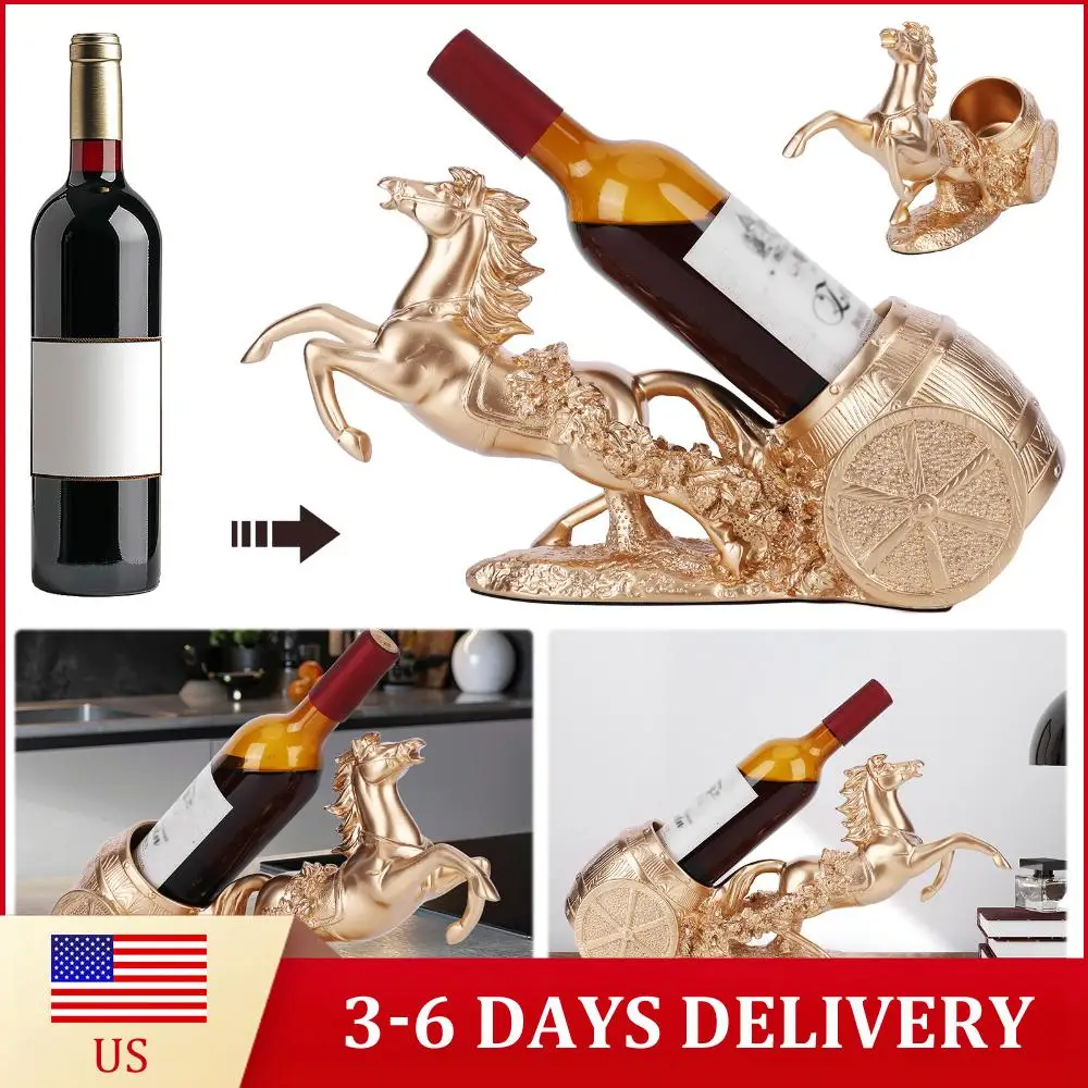 

Подставка для вина в виде коричневой лошади, отдельно стоящая скульптура, держатель для винных бутылок, статуэтка для декора кухни в стиле кантри или фермерского дома