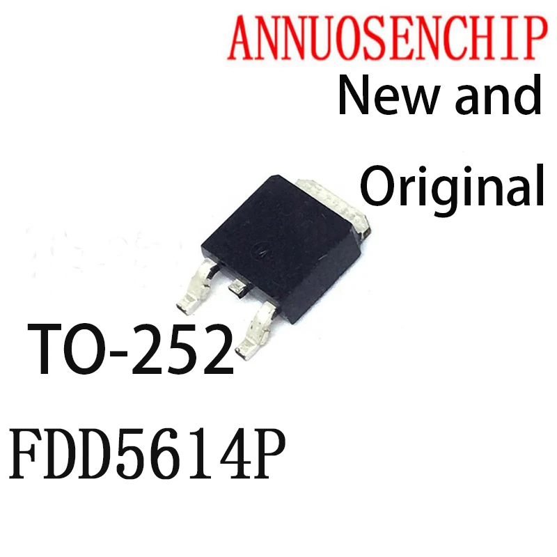 10PCS New And Original FDD5614 TO-252 MOSFET 60V P-Ch PowerTrench FDD5614P