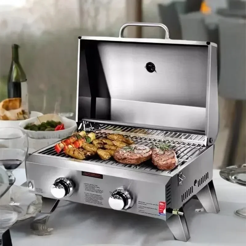 Stainless Steel Portable Outdoor BBQ Grill for Camping Use