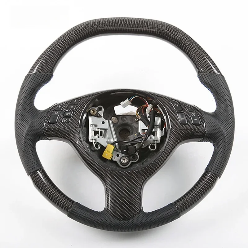 High qualityCarbon Fiber Steering Wheel with Suede Leather Sports Design for   E46 E39 E53 330ci 325i Best-Selling