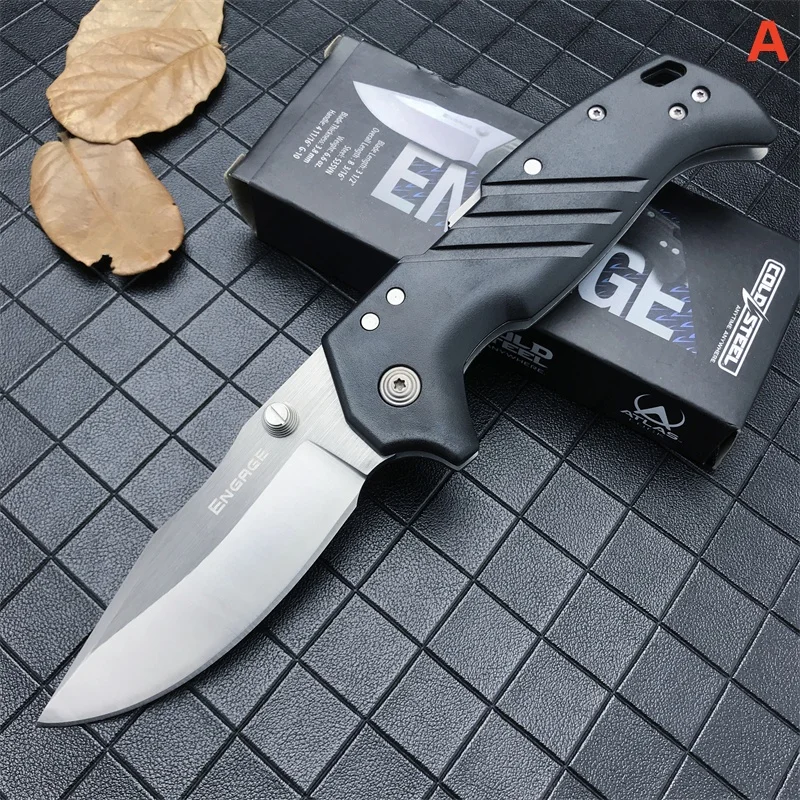 35DPLC Large Outdoor Tactical Camping Knife, Survival Self Defense Nylon Wave Fiber Handle EDC Tool Gift Knife