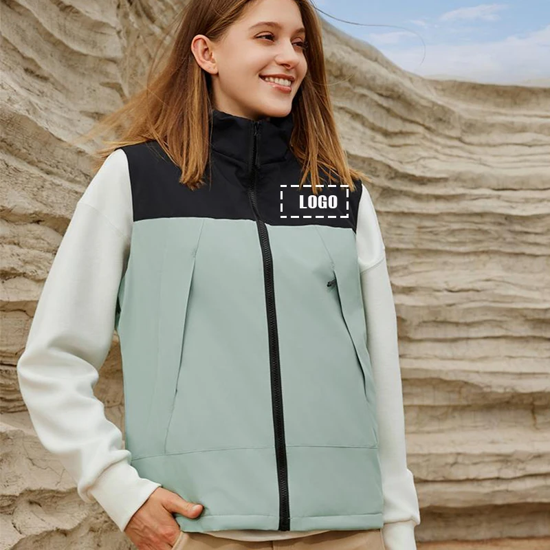 

DIY logo Jackets Coats New Autumn Winter Ultra Light Sleeveless Jackets Coats Portable Casual Waistcoat Graphene energy warmth