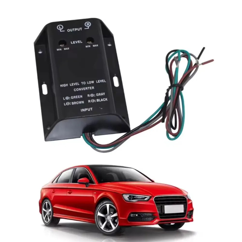 High To Low Output Car Audio Adapter Car Power Subwoofer Copper Core Material Low Frequency Output True Channel Separation