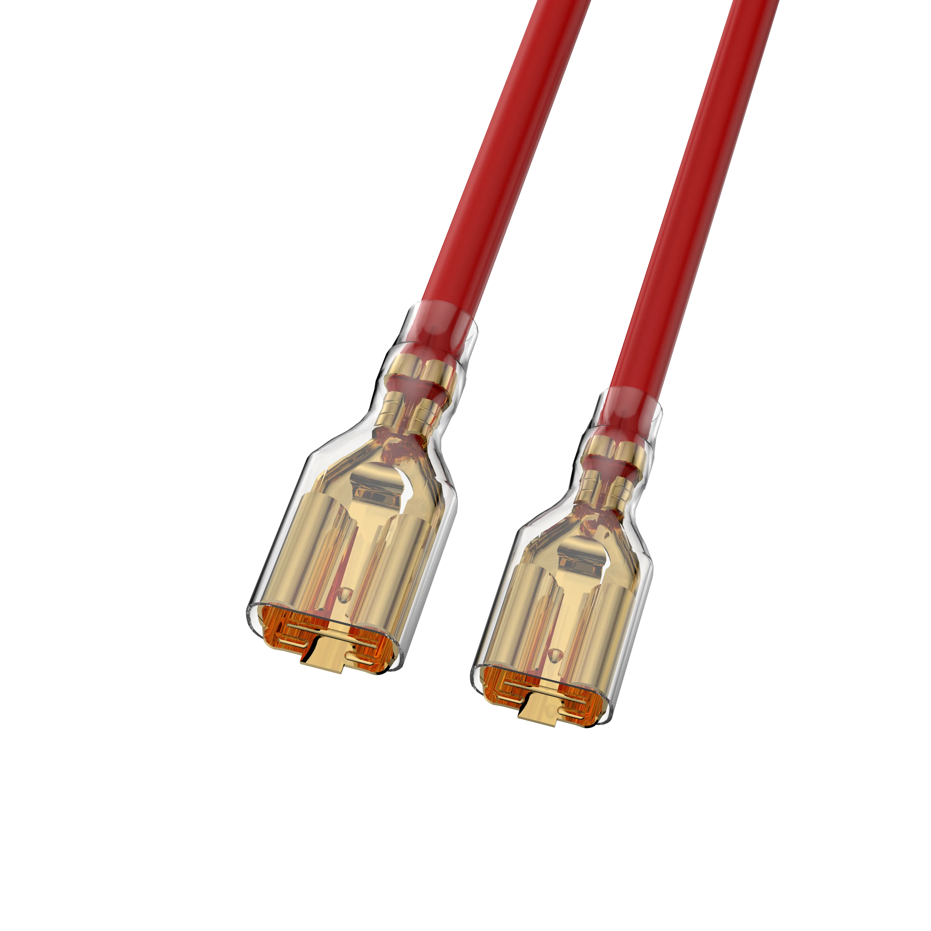 Viborg VP048 VP063 حذاء كابل مسطح مسطح مطلي بالذهب سلك الأذن إدراج محطة اللسان عرض 6.3/4.8 كابل تجعيد لـ IEC