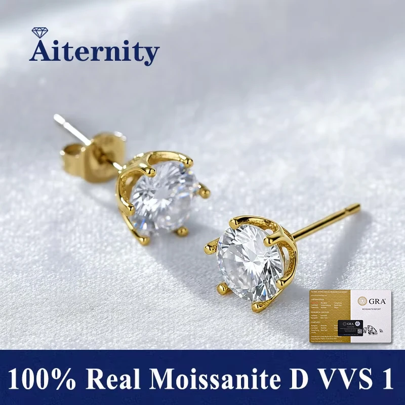 1CT Stud Earrings G…