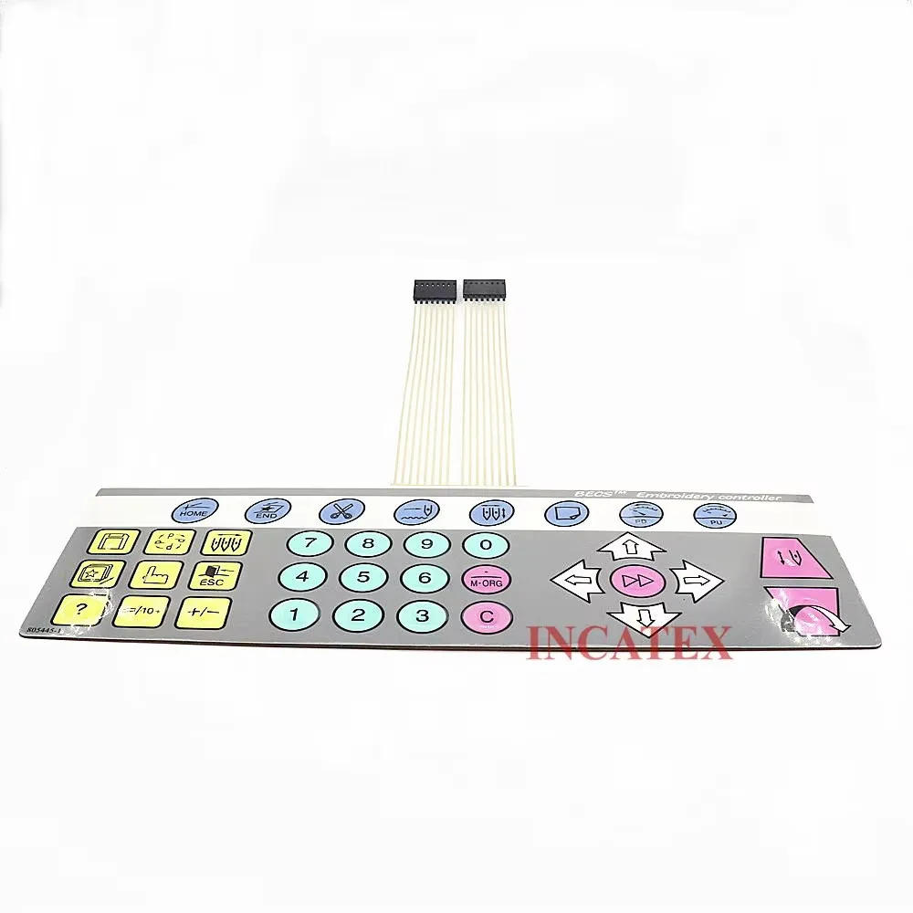 2 Pcs Good Quality Chinese Embroidery Machine Spare Parts Panel Film 805445-1 For Dahao Embroidery Controller