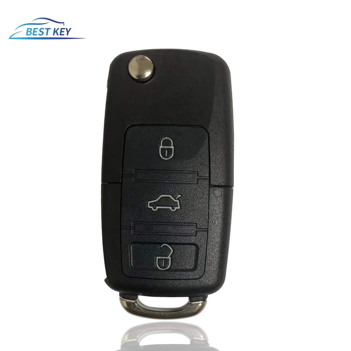 BESTKEY  2/3 Button Flip Remote Key Shell Car Key Case For VW VOLKSWAGENTiguan Golf Sagitar Polo MK6 caddy passat Auto Keys Case