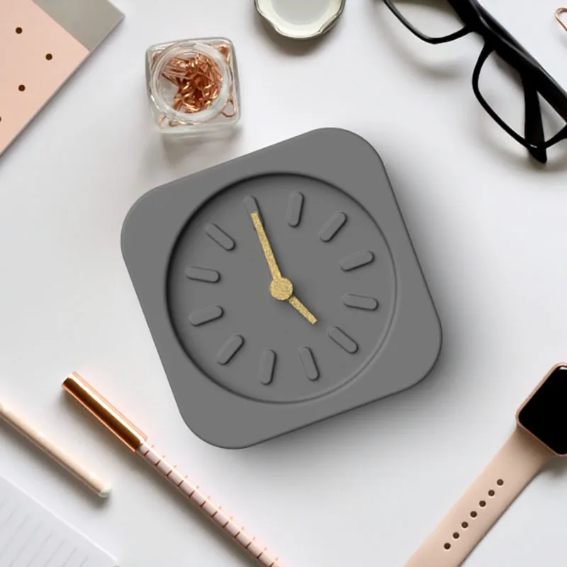 Concrete Clock Silicone Mold Home Office Decoration clock molds DIY handmade ement clock Mold silicone Tool