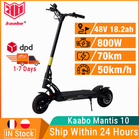 EU Stock Original Kaabo Mantis 10 V2 Version 48V 18.2AH Smart Electric Scooter 50km/h Fast Speed 800w Dual Brake Shock Scooter