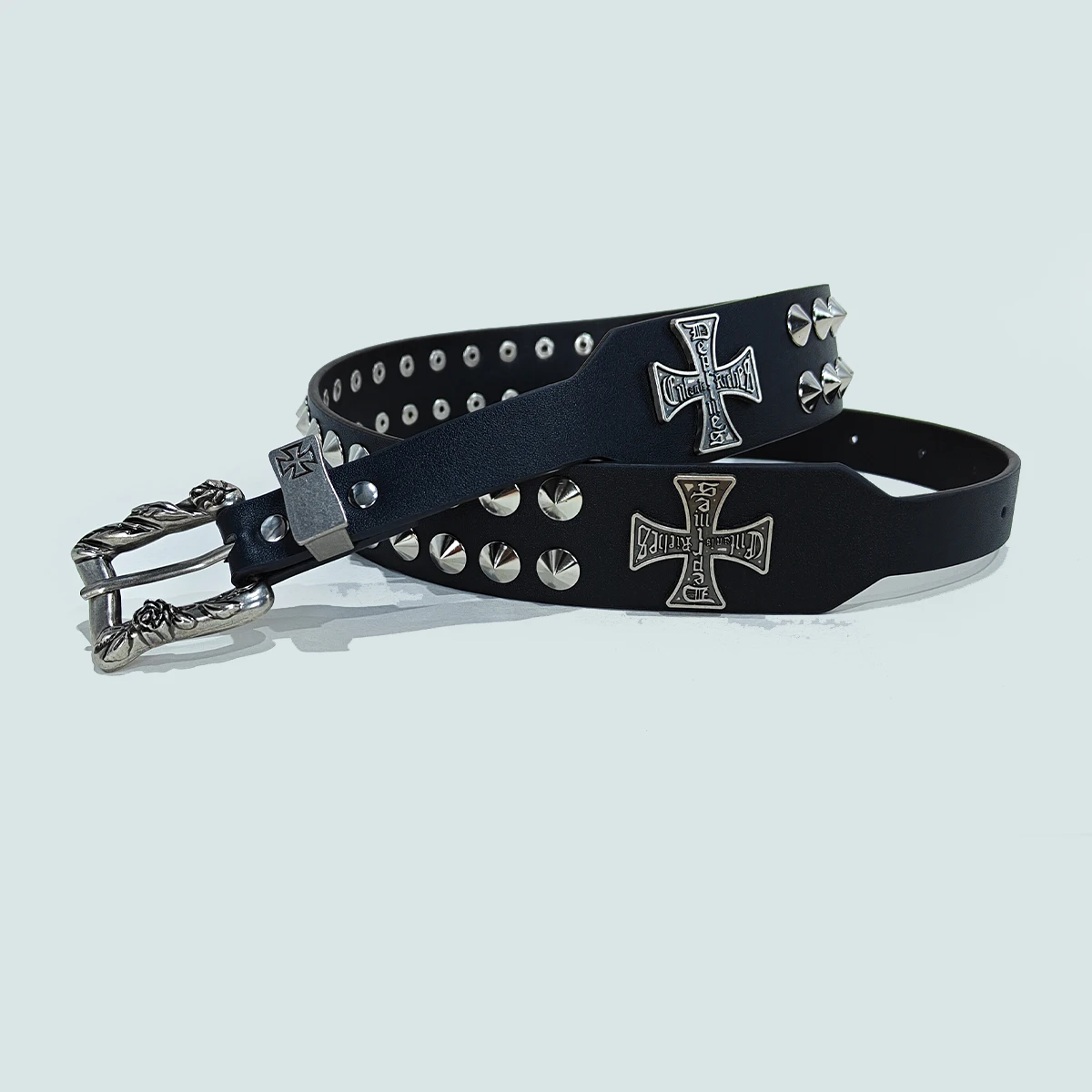 Punk New Gothic Y2K Women Men Belts Luxury Brands Gothic Ladies Hip Hop Punk Rivet Skeleton Print Waist Belt Jeans Waistband view 4