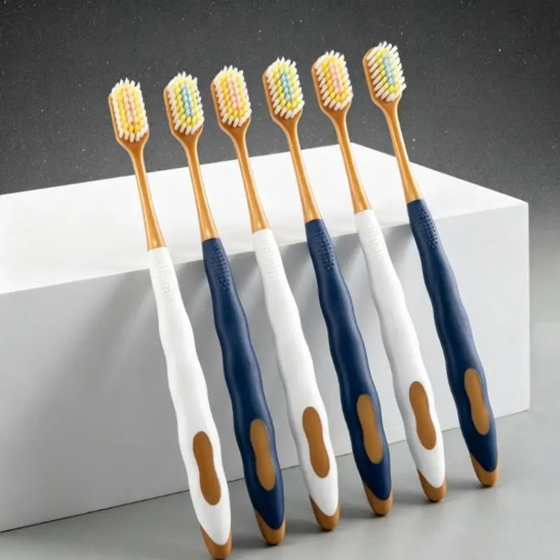 6Pcs/Set Toothbrush Adult Soft Hair Household Home Fur - Wide Head Ultra Fine Hair Anti Sensitivity Gum Protection