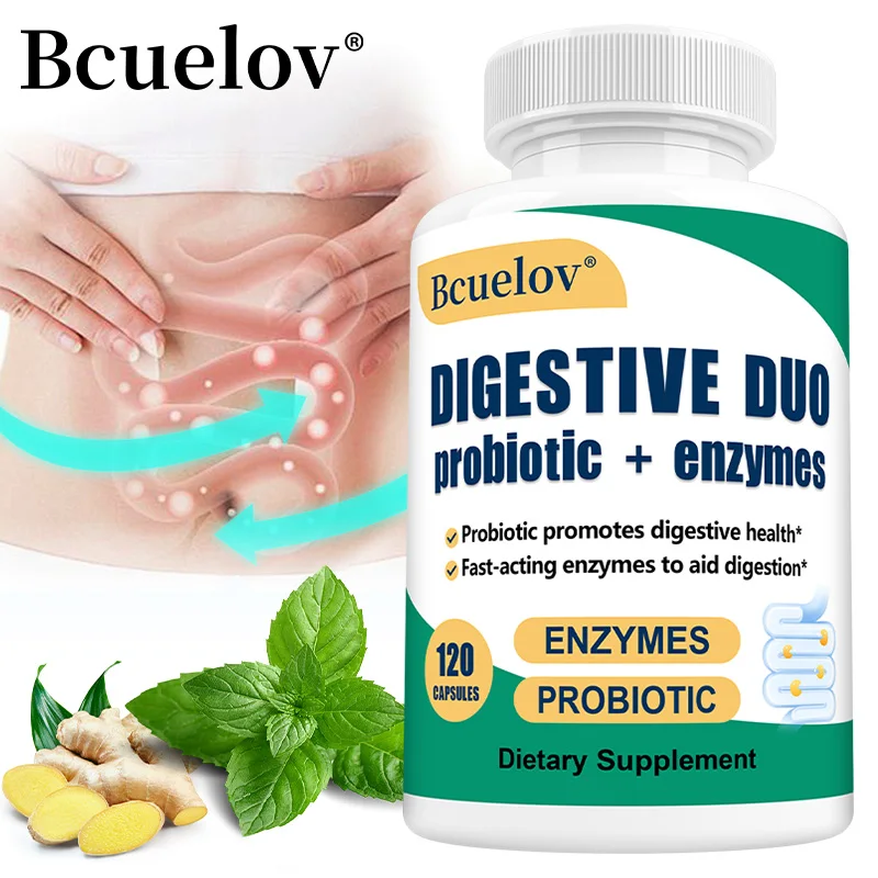 

Digestive Enzyme Capsules with Probiotic - Promote Gut Health, Improve Digestive Function, and Enhance Nutrient Absorption