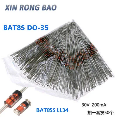 100PCS BAT85 DO-35 BAT85S LL34 Schottky rectifier