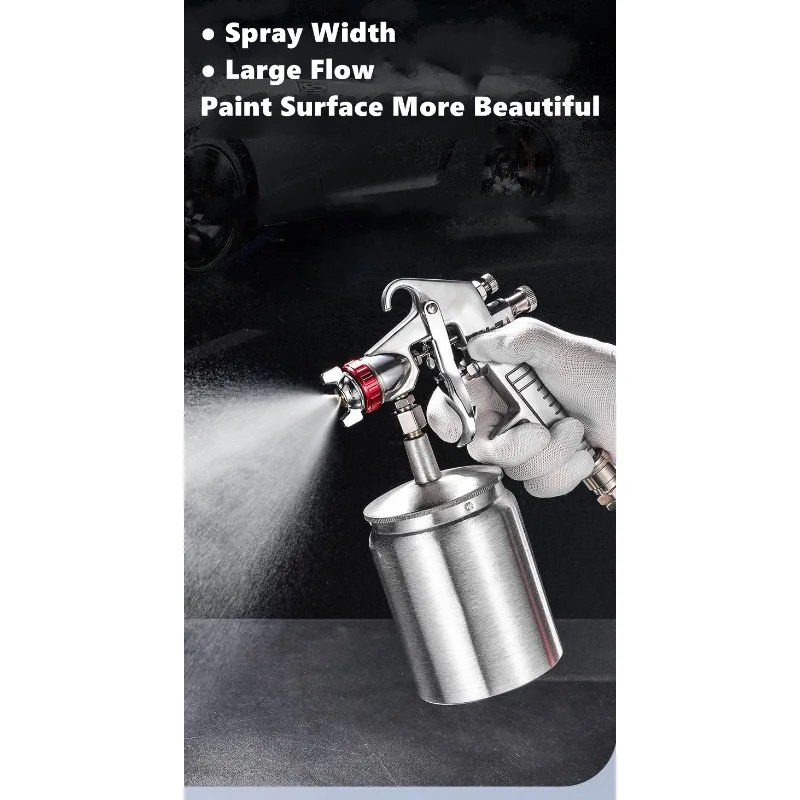 Siphon/Gravity Pneumatic Spray Paint Gun Professional High Atomization Paint Sprayer for Painting