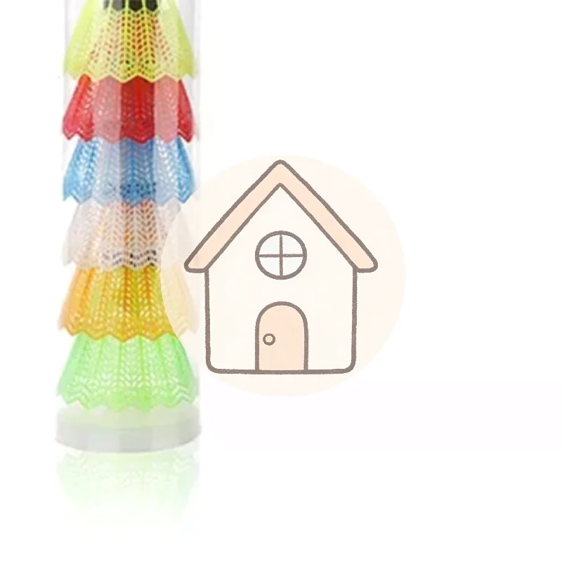 

(LA).[LA]6/12 Pcs/Set Colorful Shuttlecocks Badminton Foam Balls Sport Games Colored Plastic Ball