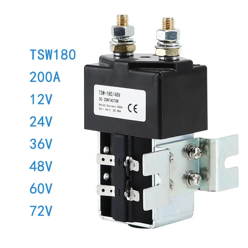 Magnetic Dc Contactor SW180 200A 12V 24V 36V 48V 60V 72V Use for Battery Car Electric Forklift Train