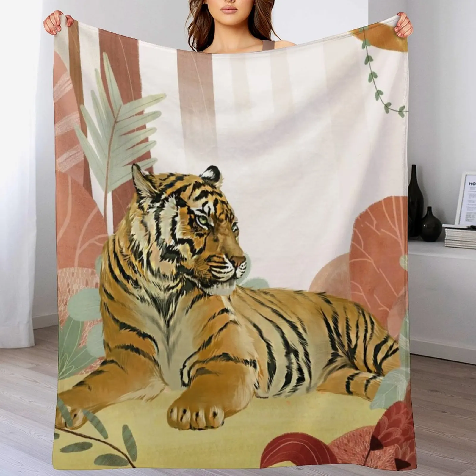 Calm Tiger - Bengal Throw Blanket christmas decoration valentine gift ideas Camping Blankets