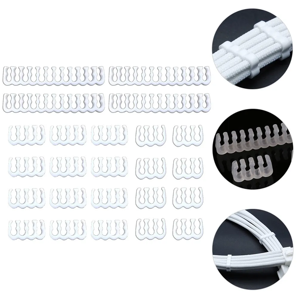 1Set Power Supply Extension 24Pin 8Pin 6Pin Cable Clamp Organizer for GPU Motherboard Wire Management Computer