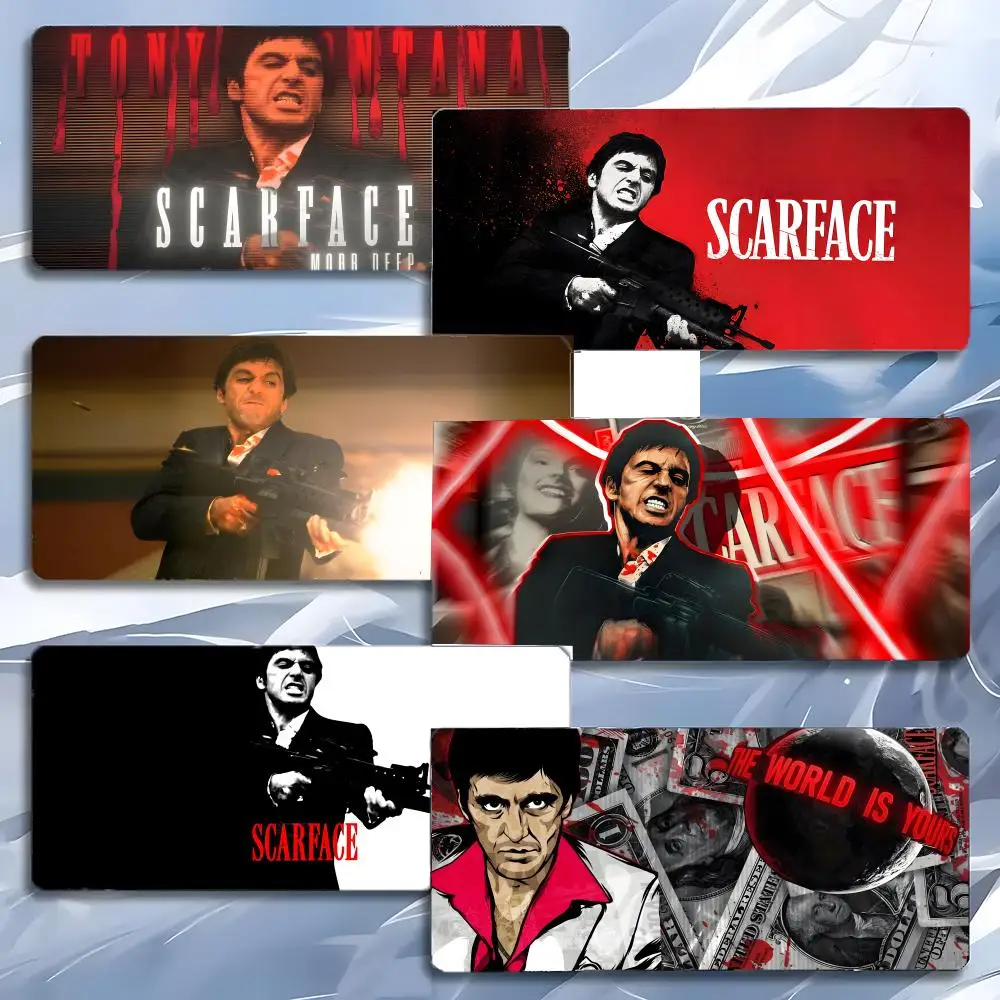 

Классический коврик для мыши S-Scarface, большой игровой коврик для мыши с защитой от скольжения, утолщенный коврик для ПК, настольный коврик