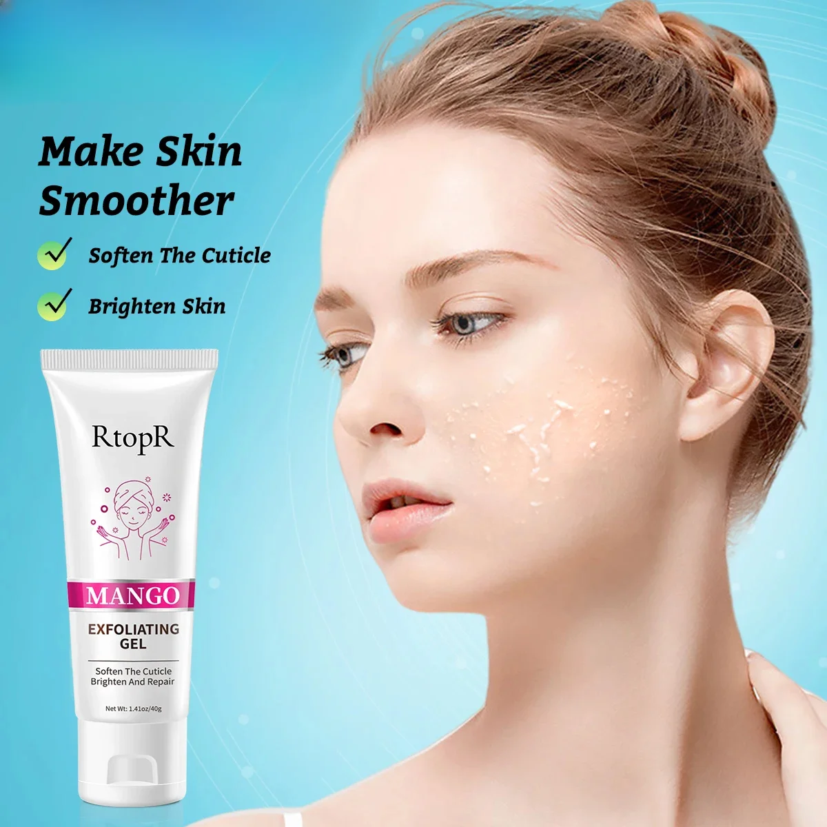 Facial Exfoliating Mousse Peeling Gel Face Scrub Deep Remove Cleaning All Skin Types Smooth Moisturizing Skin Exfoliator Cream