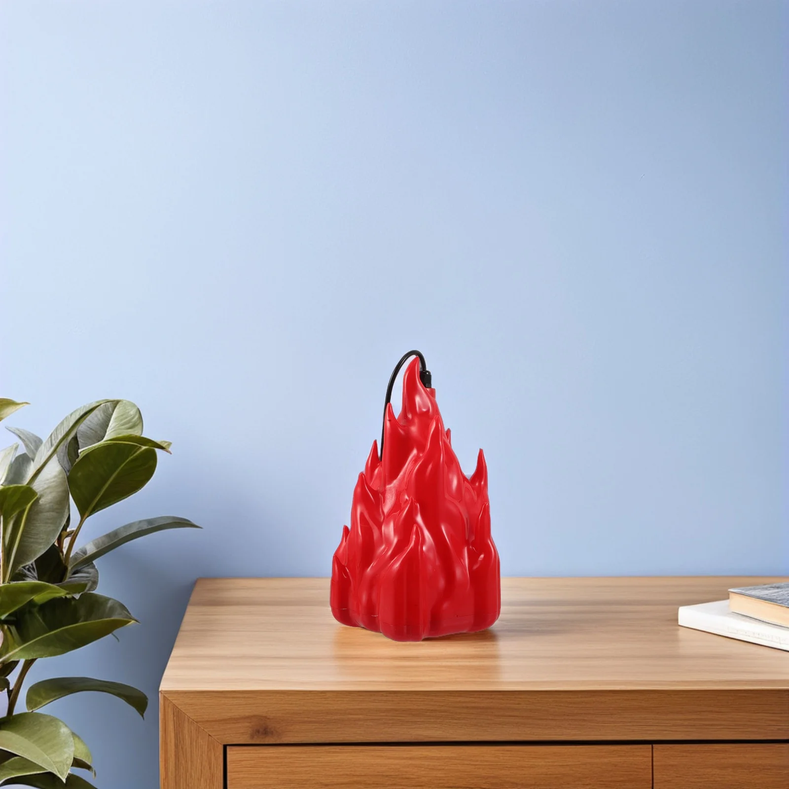 Fausse lampe de feu réaliste flamme vacillante lumière LED 3D cheminée veilleuse pour chambre Camping décor-effet de flamme