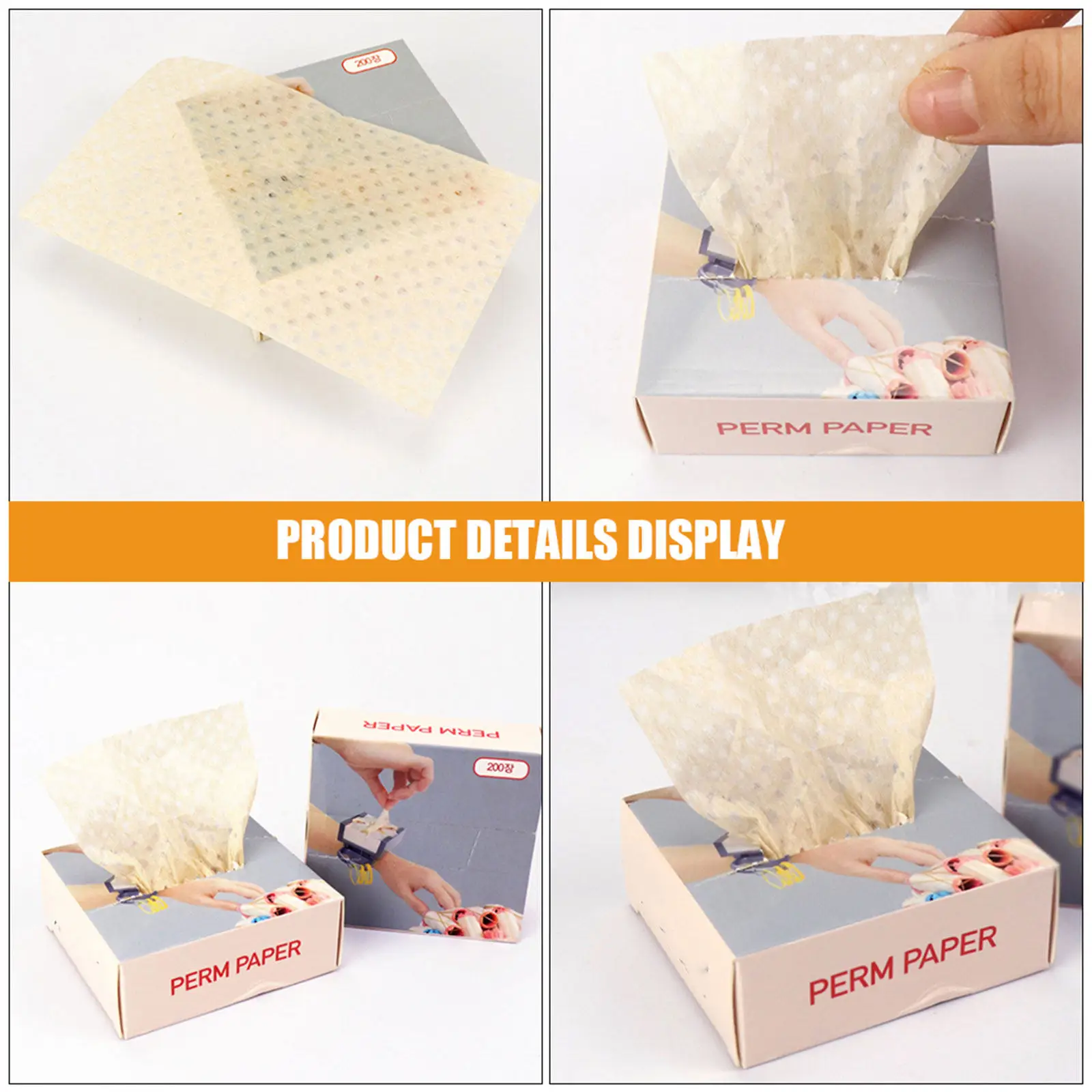 200Pcs Hair Salon Perming Papers Professional Disposable Perm Paper for Barber Hairdressing Space-Saving Fast-Curing Styling