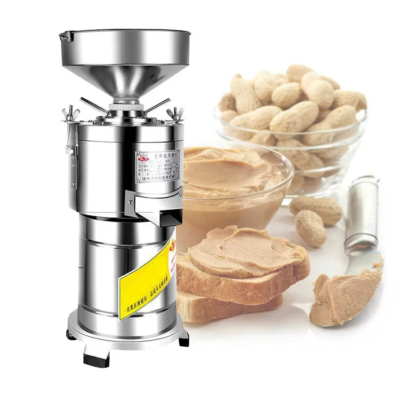 Máquina de mantequilla de maní de 15 kg/h, máquina para hacer crema de mantequilla de sésamo, máquina comercial para pulpar pasta de almendras y nueces, molinillo de 110V y 220V