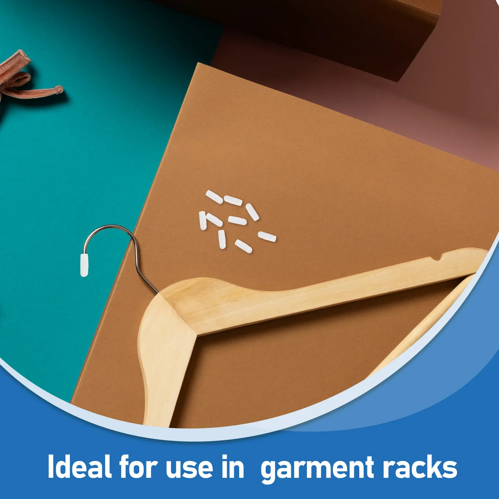 500Pcs Clothing Rack Rubber End Caps Threaded Wire Hook Protector Sleeve High Elastic Anti Slip Garment Hanger Cover