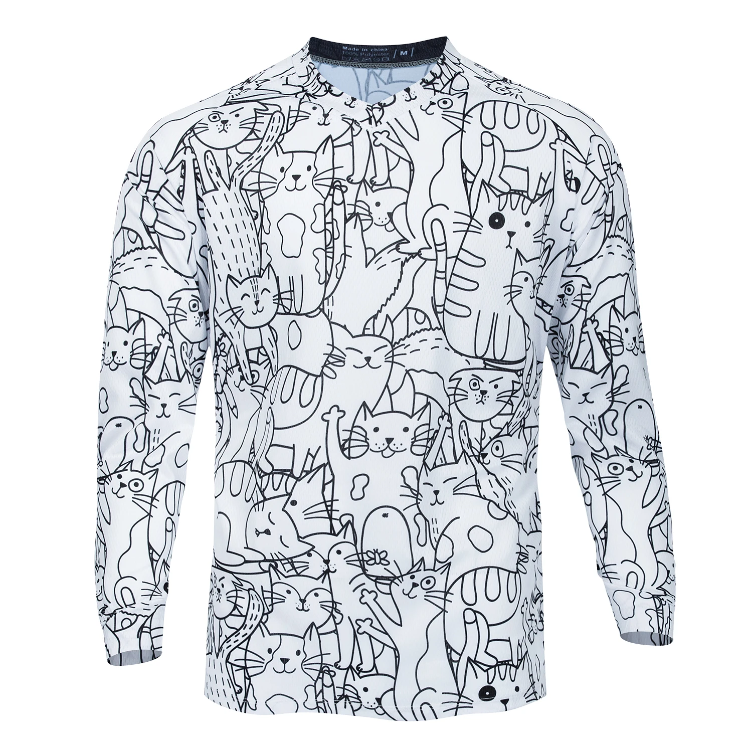 قميص موتوكروس طويل الأكمام ، قميص منحدر ، تي شيرت سباق الدراجات على الطرق الوعرة ، ركوب الدراجات سريع الجفاف ، إندورو بوليرا ، MTB #1