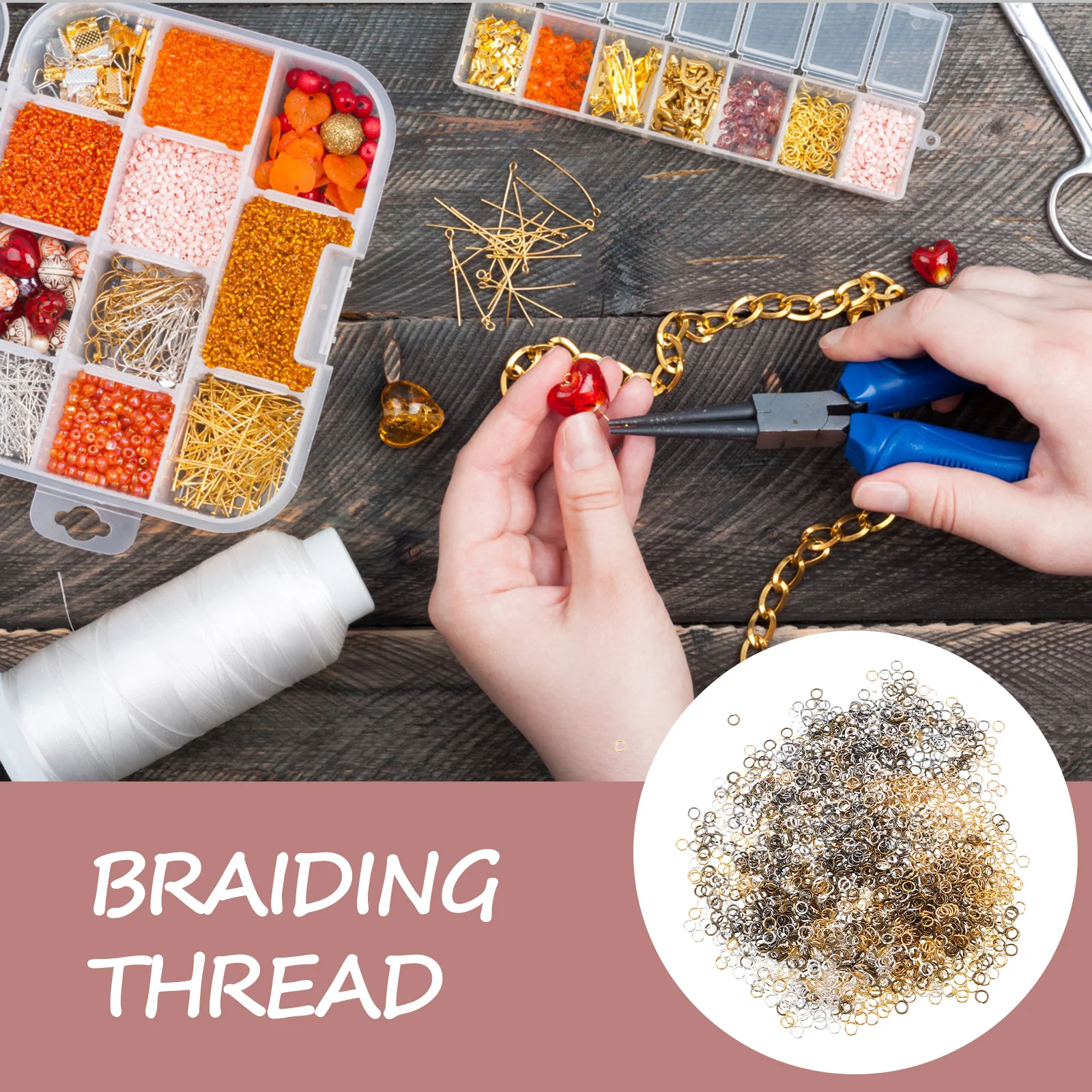 

10Packs Jewelry Jump Rings 4mm Metal Connectors DIY Craft Beading Rings for Necklace Bracelet Repair Jewelry Making Supplies