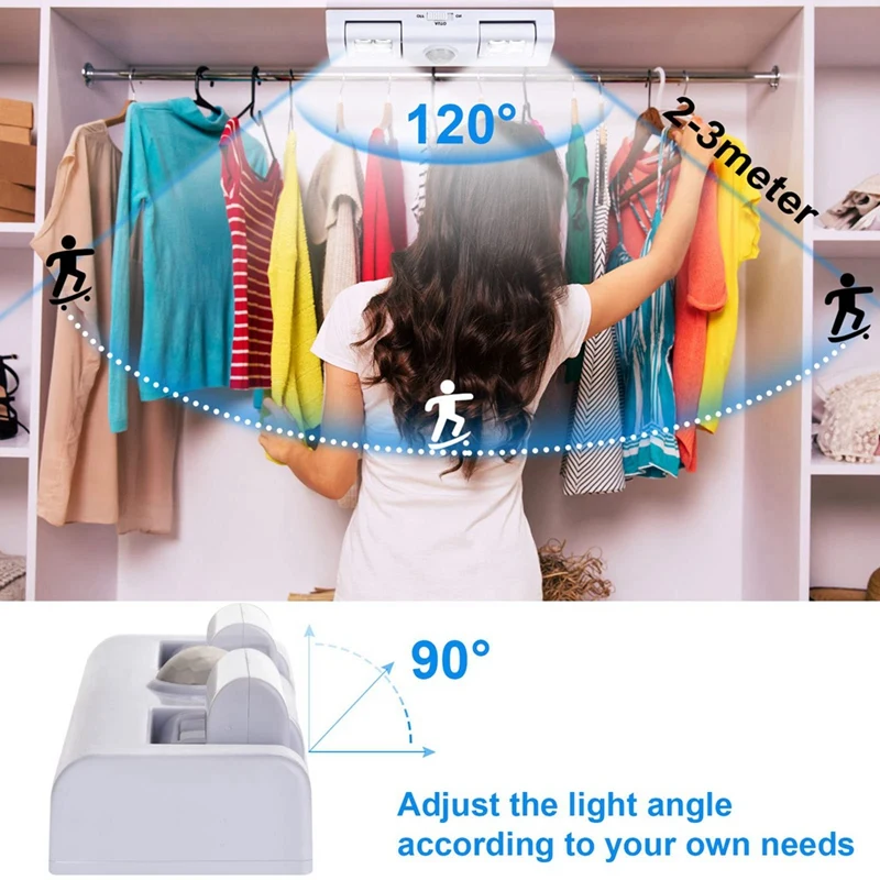 Motion Sensor LED Closet Light, Under Cabinet Lights, Cabinet Lighting Stick-On Motion Activated Light