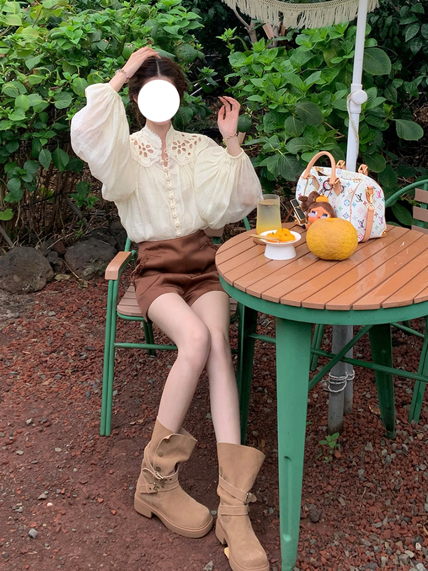 HEISSI Embroidered Hollow Lantern Sleeve Shirt Women's Loose Design Sensation Elegant Top Autumn Court Style Fashion Ladies' ...