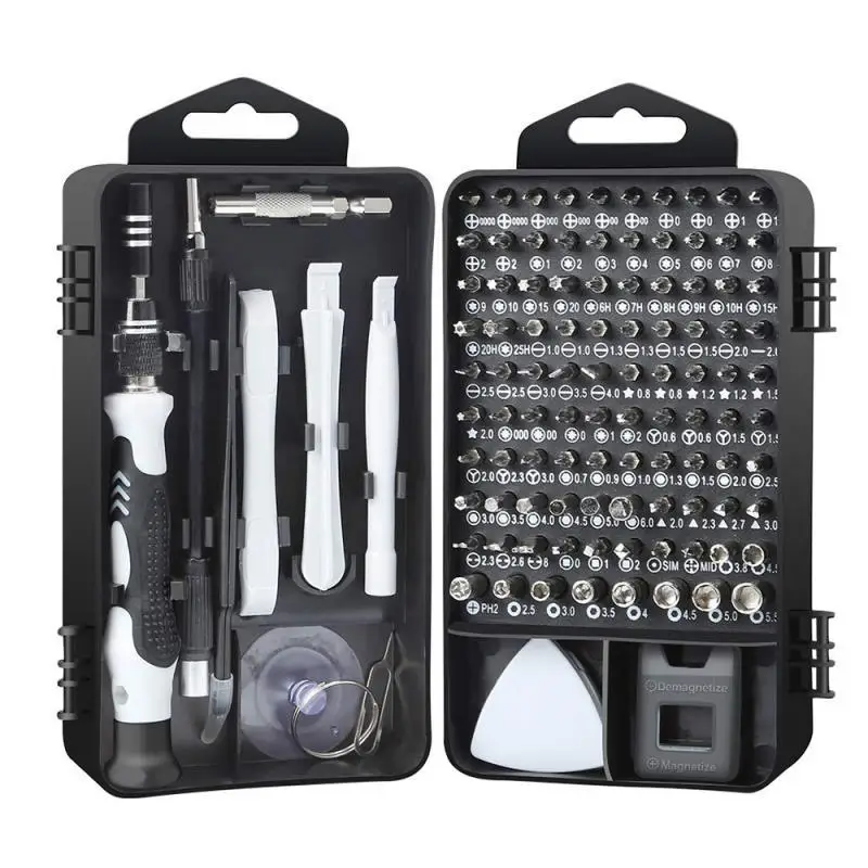 115 in 1 multi-purpose screwdriver set, watch, mobile phone maintenance manual tool combination, disassembly screwdriver