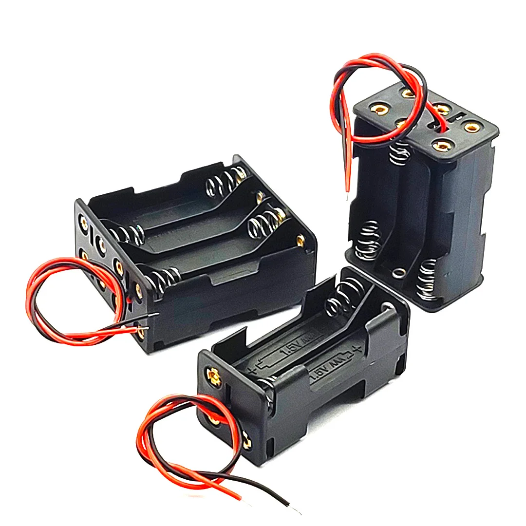 AAA Battery Holder AAA Battery Case AAA Battery Box 4AAA 6AAA 8AAA Battery Box Series Connection 6V/9V/12V DIY