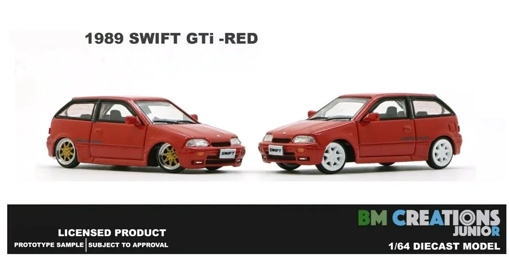 BM Creations 1:64 Swift GTi 1989 Diecast in lega macchinine modello di simulazione per regalo di raccolta