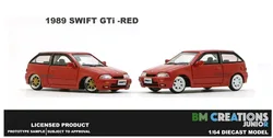 BM Creations-coches de juguete de aleación fundida a presión, modelo de simulación para regalo de colección, 1:64 Swift GTi 1989