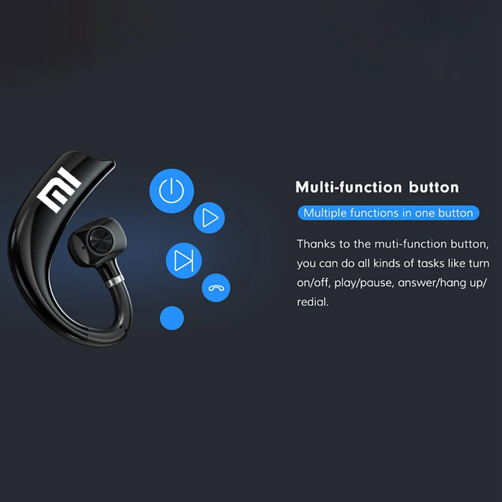 XIAOMI True Wireless Earphones TWS Bluetooth EarHook Headphones Noise Cancelling Earphone Sports Waterproof Headset Built-in Mic