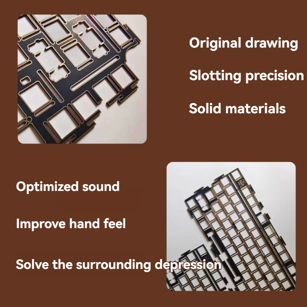 LEOBOG Hi75 Positioning Plate FR4 Black Core Sinking Gold Limit Single Bond Flex Cut Custom Gaming Magnetic Keyboard Accessories