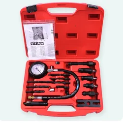 Professional Diesel Engine Cylinder Compression Tester Kit With Case 0-1000PSI Pressure Detector Automotive Tool Gauge Test Kit