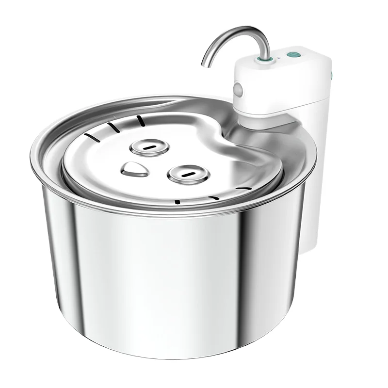 

New stainless steel faucet cat water dispenser Wireless fully automatic cycle filter pet water feeder