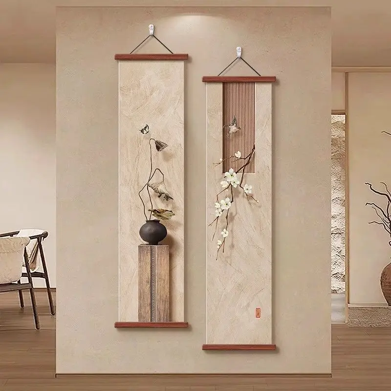 

Japanese Zen Wall Hanging Decor for Tea,Corridor,Background Wall - Enso Circle Rock Garden cloth Tapestry,room decor aesthetic