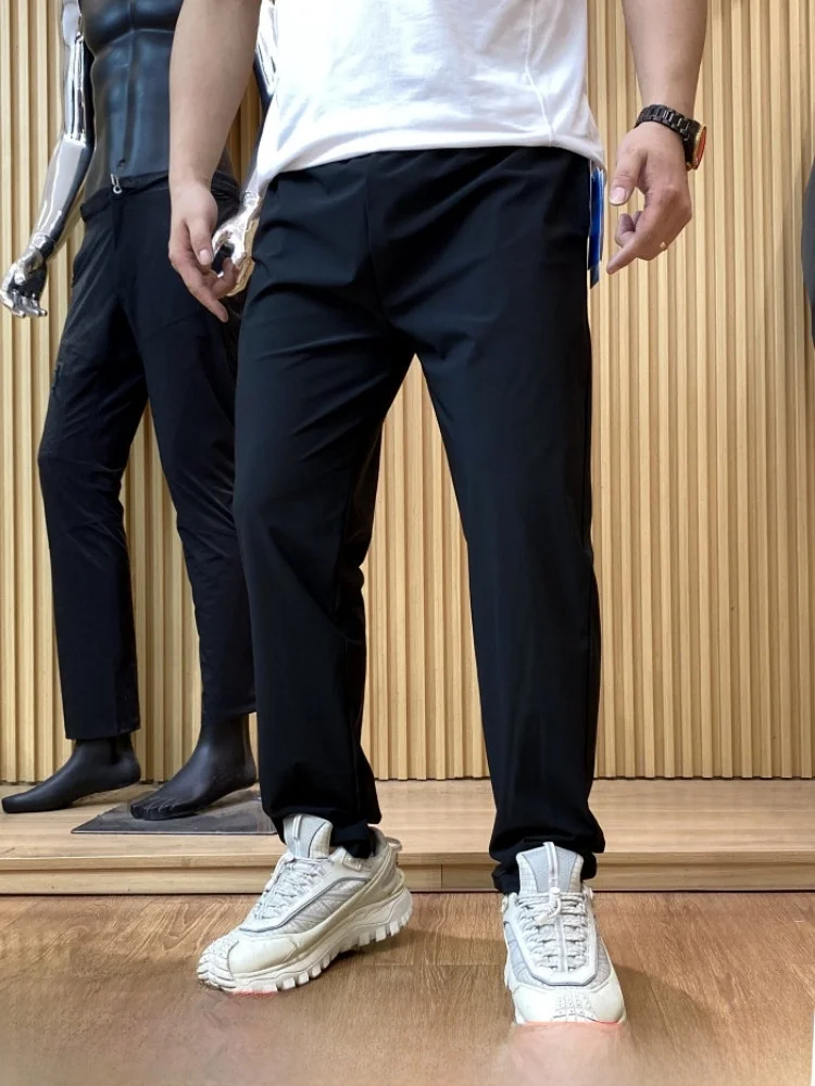 Quick Dry Breathable Ice Silk Casual Pants for Men Lightweight Outdoor Spring Summer Straight Leg Comfortable Fit by Transcribe