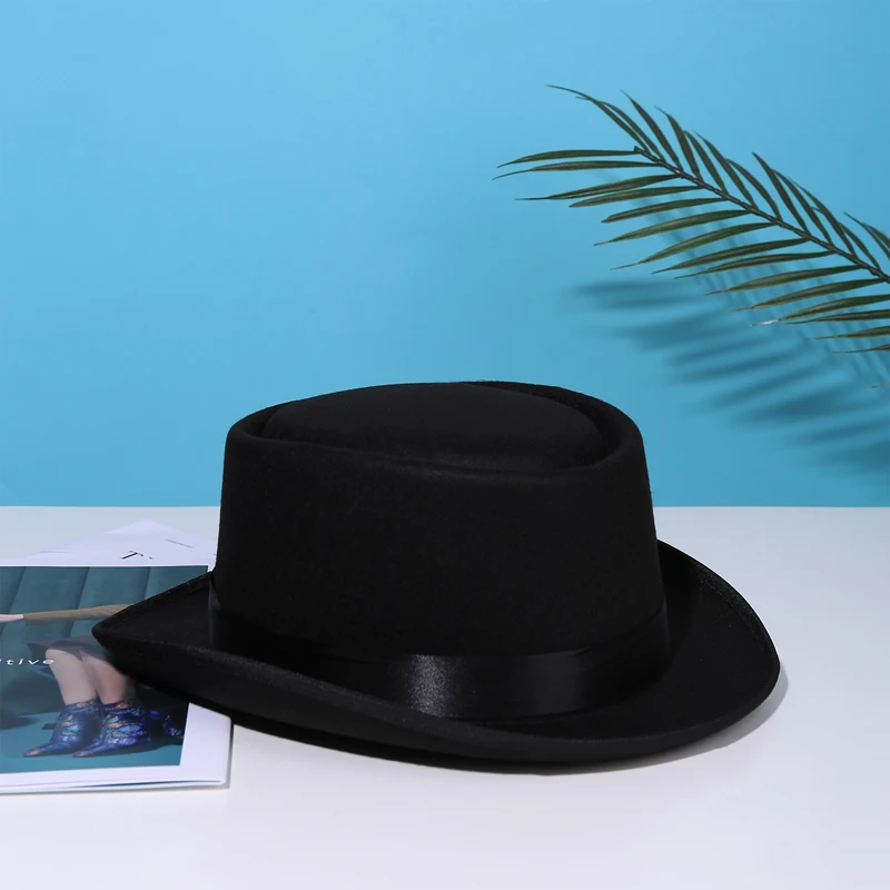 Vintage Style Wool Felt Trilby Hat Classic Jazz Cap Retro Fedora Panama Hat for Men Women Unisex Gift Idea